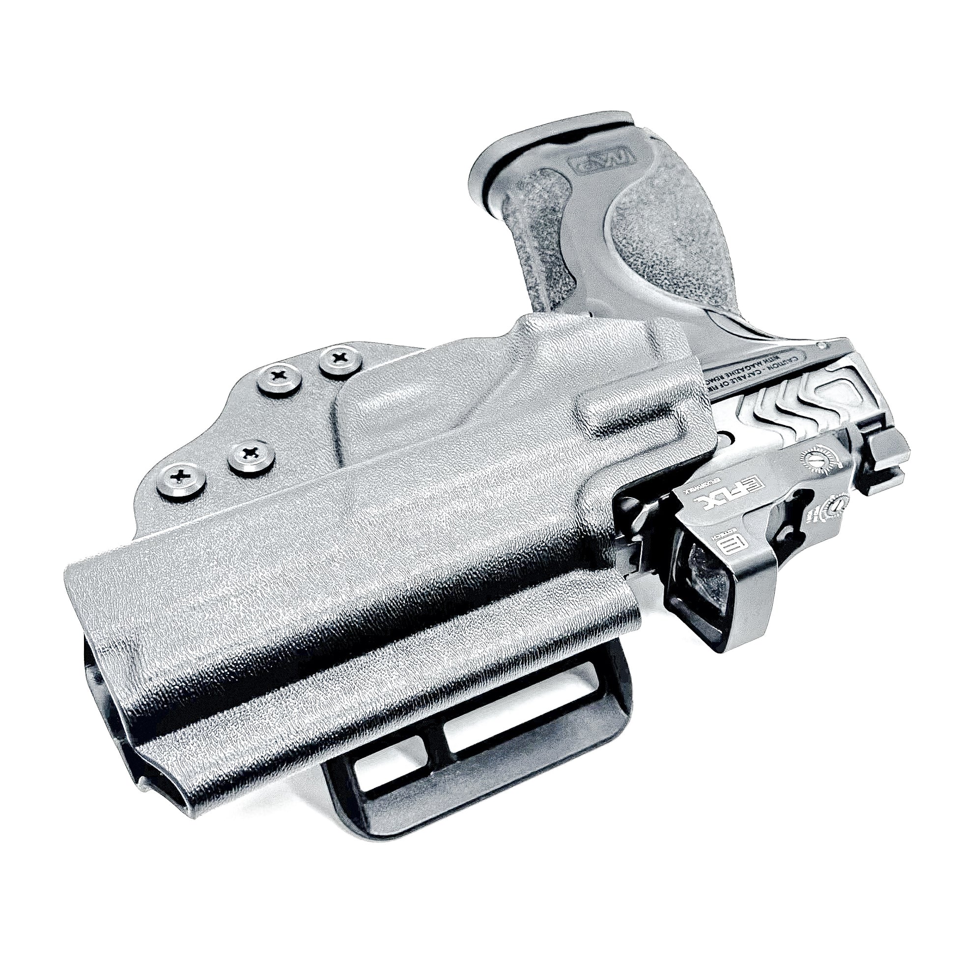 Black Smith & Wesson M&P 9 M2.0 Metal and Metal Carry Comp OWB Holster with 4BROS 1.5" Belt Slide