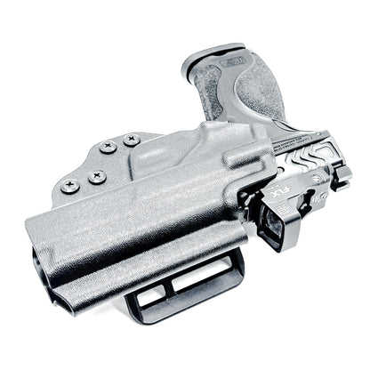 Black Smith & Wesson M&P 9 M2.0 Metal and Metal Carry Comp OWB Holster with 4BROS 1.5" Belt Slide