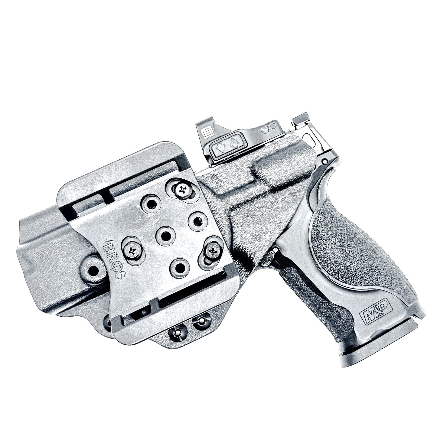 Black Smith & Wesson M&P 9 M2.0 Metal and Metal Carry Comp OWB Holster with 4BROS 1.5" Belt Slide