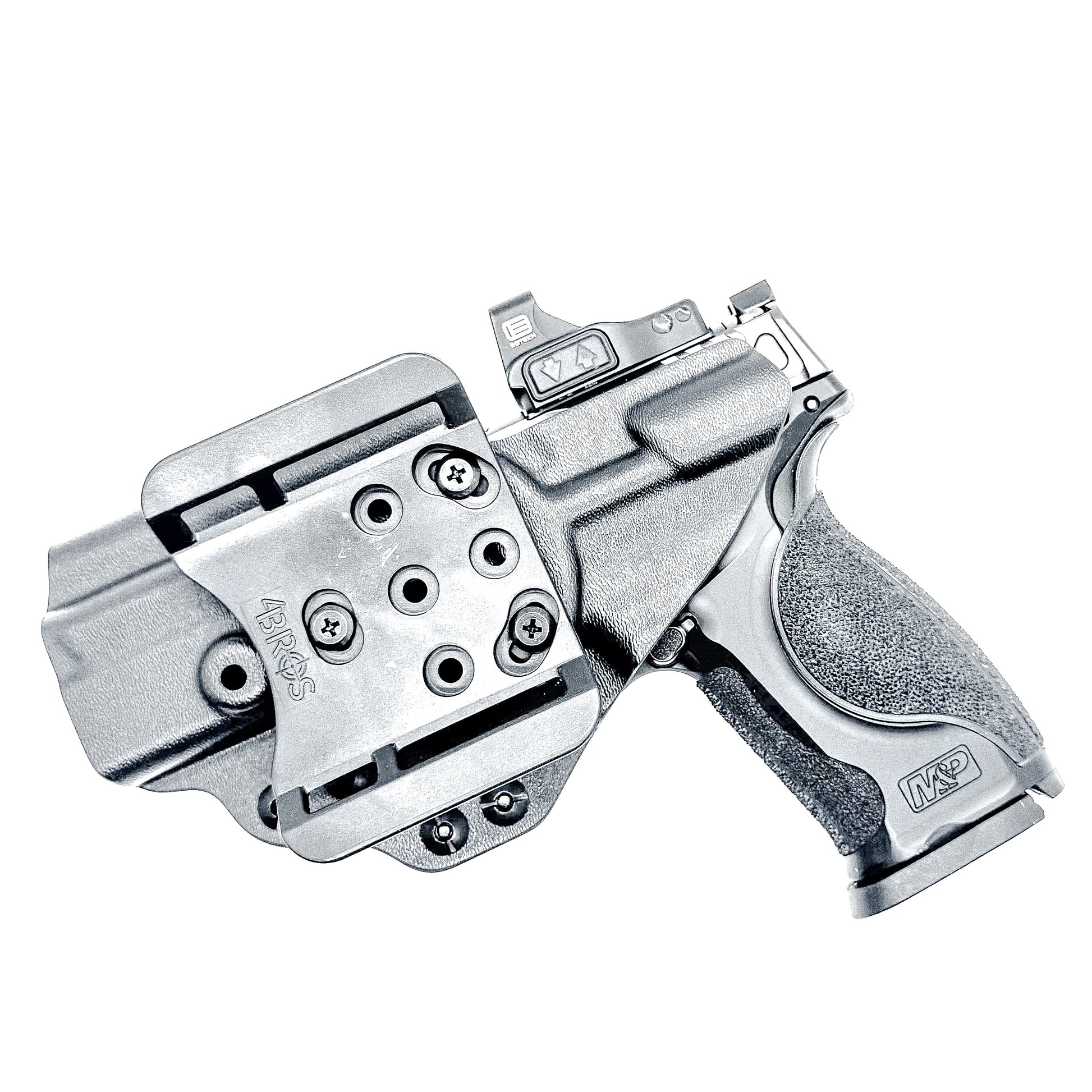 Black Smith & Wesson M&P 9 M2.0 Metal and Metal Carry Comp OWB Holster with 4BROS 1.5" Belt Slide