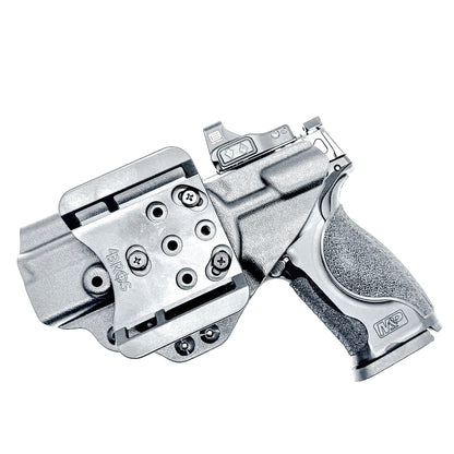 Black Smith & Wesson M&P 9 M2.0 Metal and Metal Carry Comp OWB Holster with 4BROS 1.5" Belt Slide