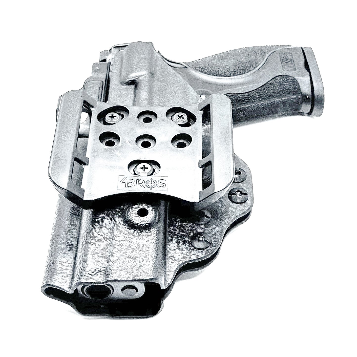 Black Smith & Wesson M&P 9 M2.0 Metal and Metal Carry Comp OWB Holster with 4BROS 1.5" Belt Slide