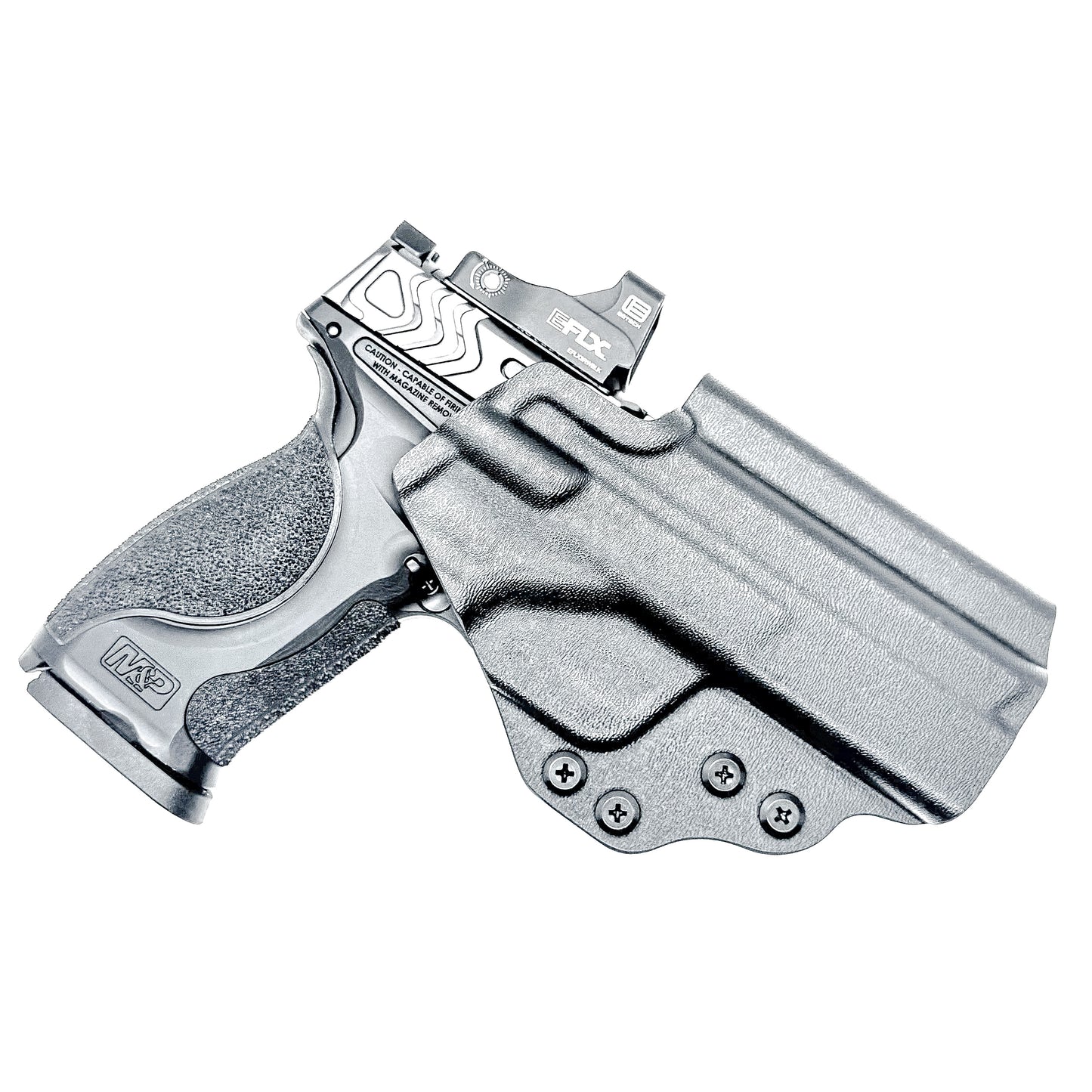 Black Smith & Wesson M&P 9 M2.0 Metal and Metal Carry Comp OWB Holster with 4BROS 1.5" Belt Slide