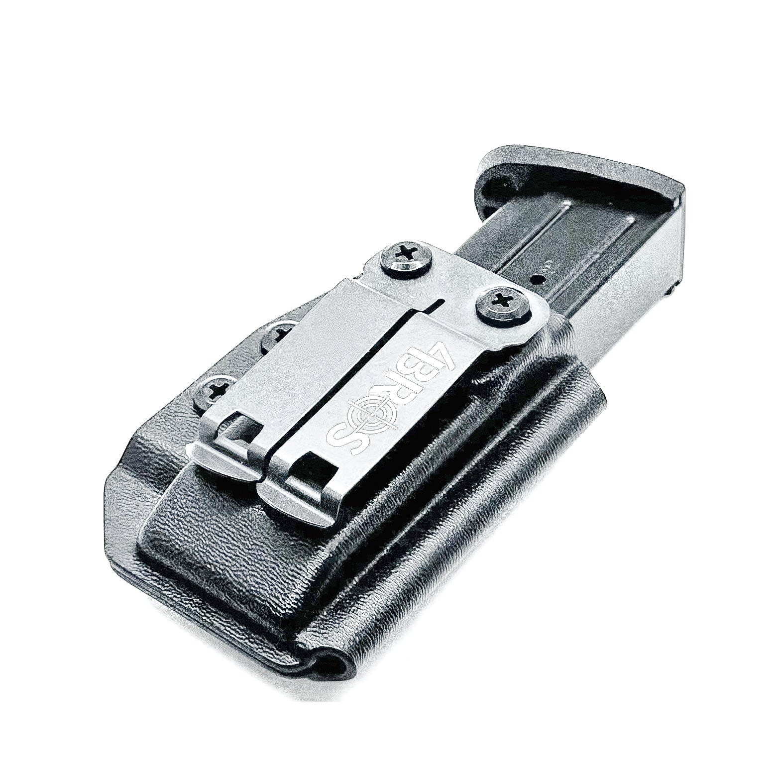 Black Inside Waistband IWB AIWB Smith & Wesson M&P 9mm or .40 magazine carrier, holster, & pouch from Four Brothers 4BROS Holsters. Made in the USA.