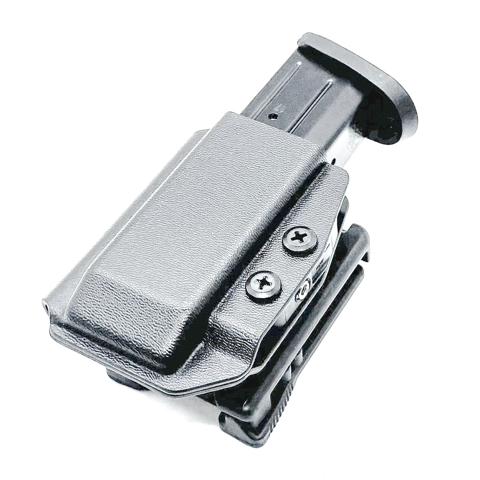 Black Kydex OWB Outside Waistband magazine pouch for Smith & Wesson M&P 9mm & 40 from Four Brothers 4BROS Holsters.  