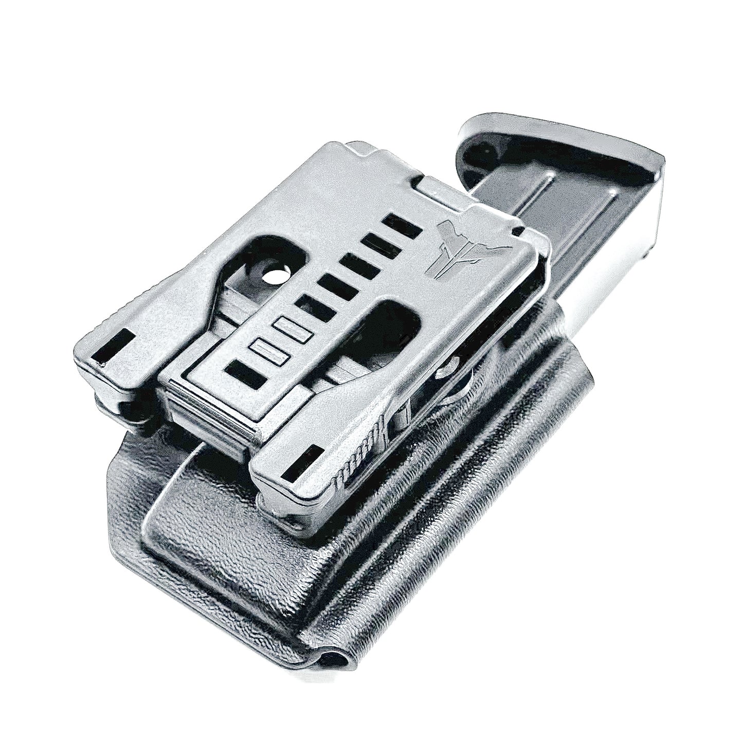 Black Kydex OWB Outside Waistband magazine pouch for Smith & Wesson M&P 9mm & 40 from Four Brothers 4BROS Holsters.  