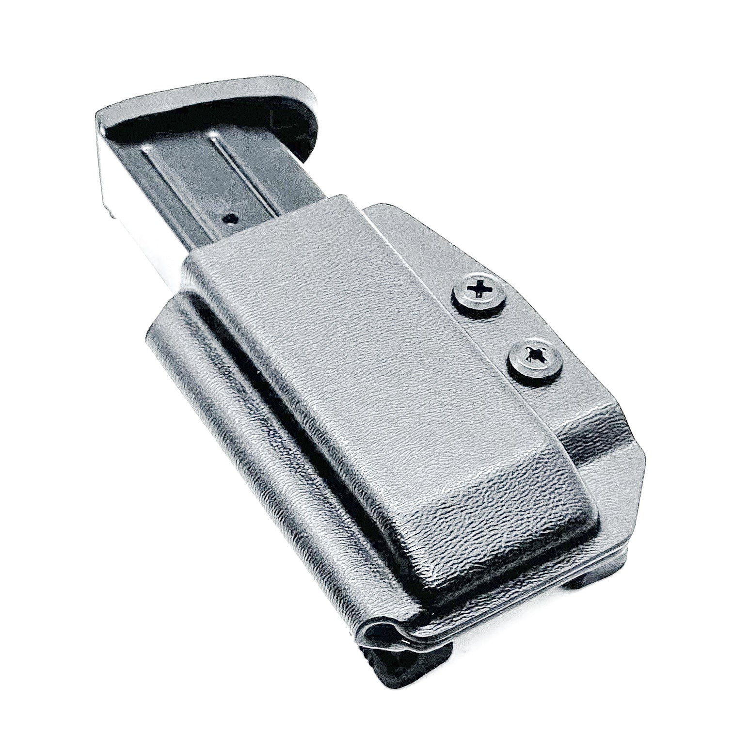 Black Kydex OWB Outside Waistband magazine pouch for Smith & Wesson M&P 9mm & 40 from Four Brothers 4BROS Holsters.  