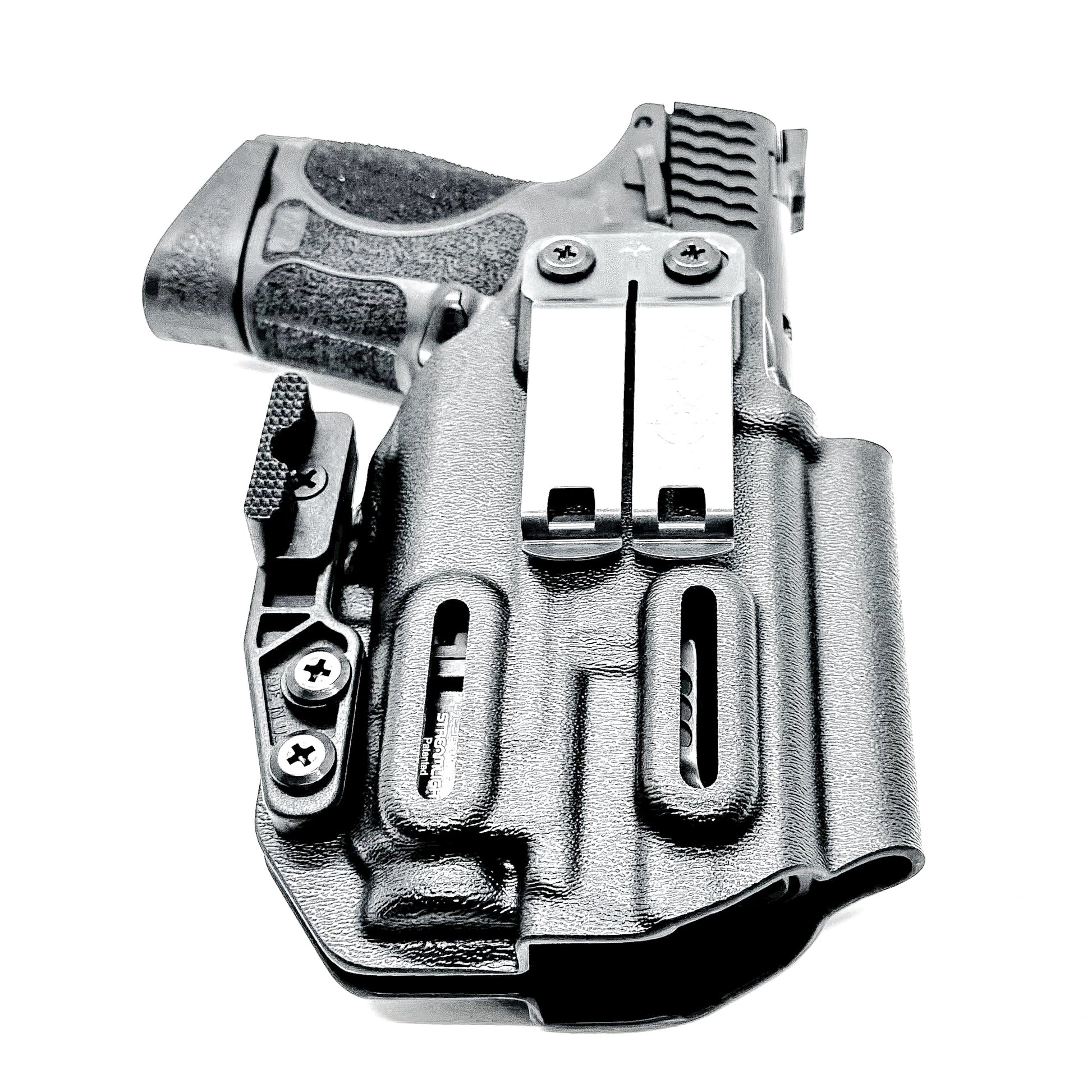 Black IWB Inside Waistband Holster for the Smith & Wesson M&P 9mm 3.6" M2.0 pistol & Streamlight TLR-7 A & TLR-7 X with DCC Monoblock and a modwing.