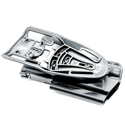 Black OWB duty and competition Kydex holster for the Smith & Wesson M&P M2.0 4.25" 9mm with the Streamlight TLR-1 HL with Duty Drop Attachment.