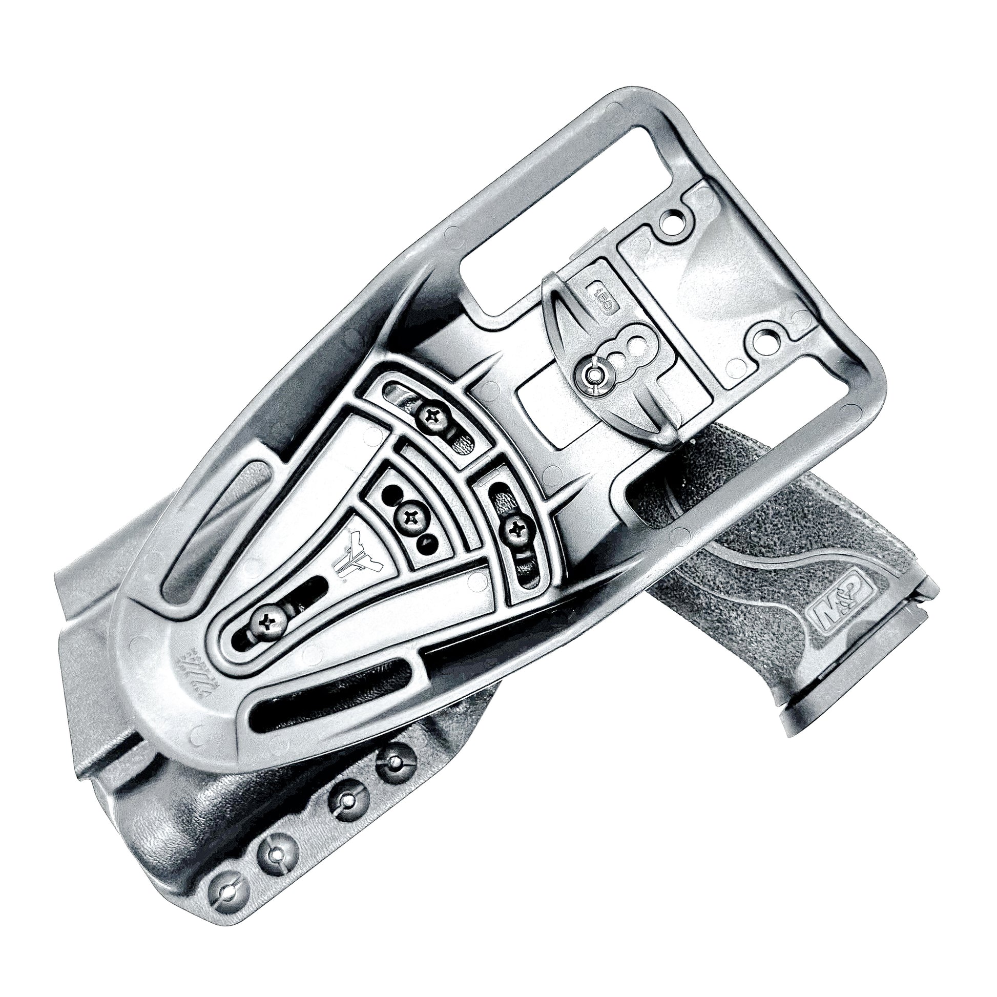 Black OWB duty and competition Kydex holster for the Smith & Wesson M&P M2.0 4.25" 9mm with the Streamlight TLR-1 HL with Duty Drop Attachment.