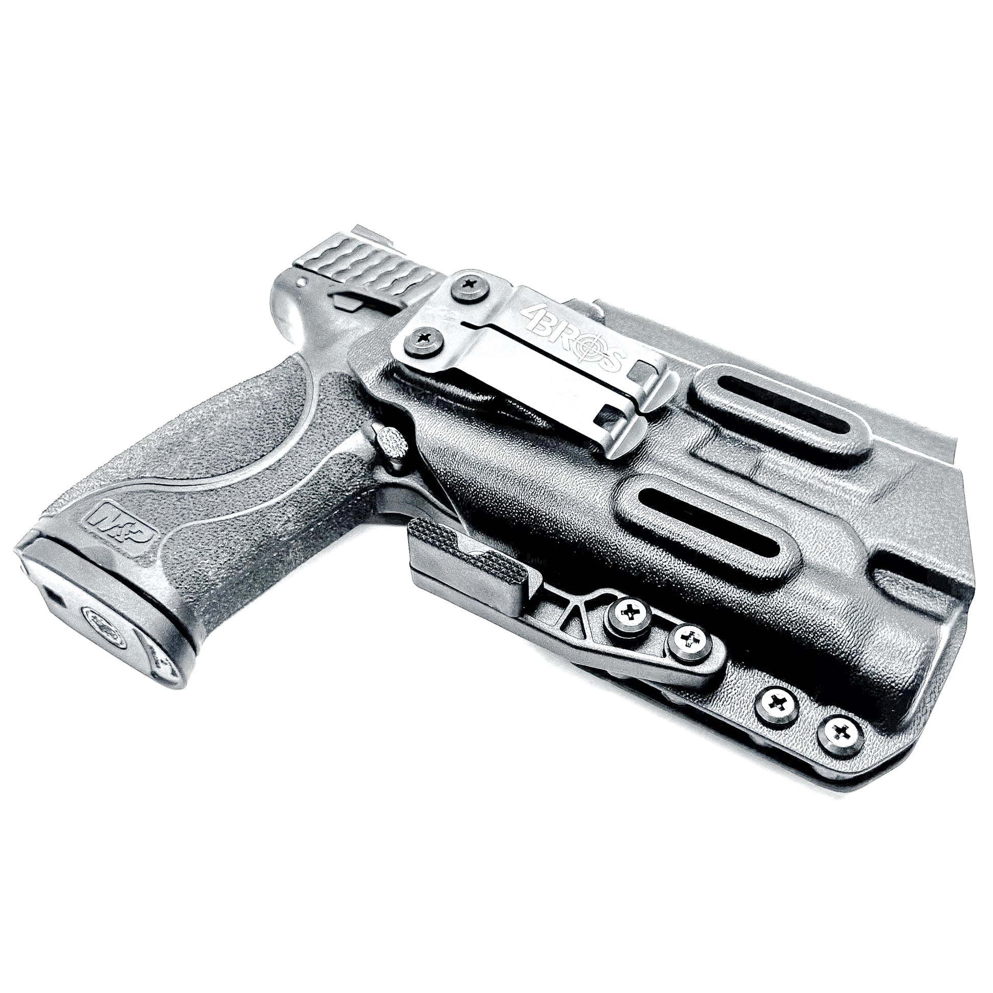 Black Inside Waistband IWB for the Smith & Wesson M&P M2.0 4.25" pistol with the Streamlight TLR-1 HL Kydex Holster with Monoblock and a modwing.