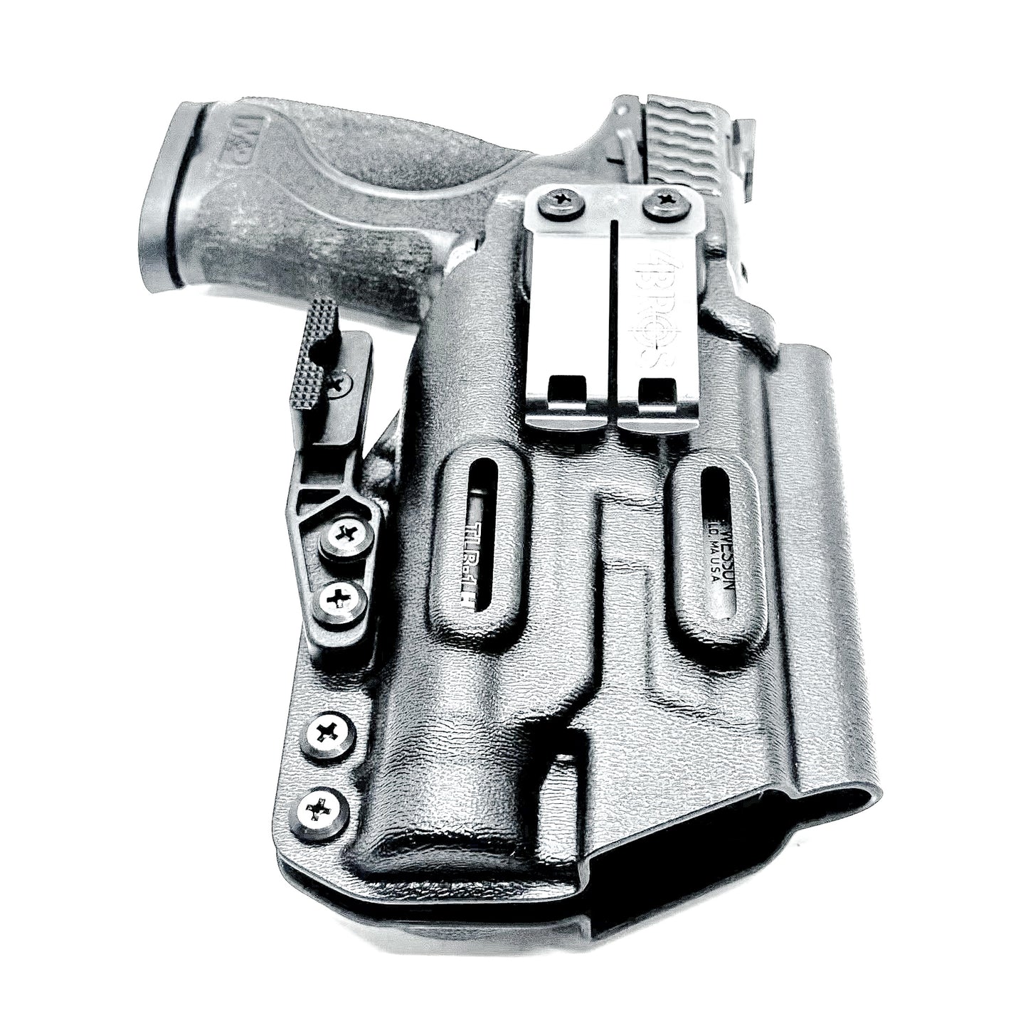 Black Inside Waistband IWB for the Smith & Wesson M&P M2.0 4.25" pistol with the Streamlight TLR-1 HL Kydex Holster with Monoblock and a modwing.