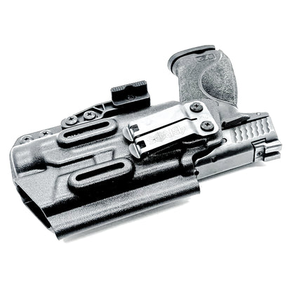 Black Inside Waistband IWB for the Smith & Wesson M&P M2.0 4.25" pistol with the Streamlight TLR-1 HL Kydex Holster with Monoblock and a modwing.