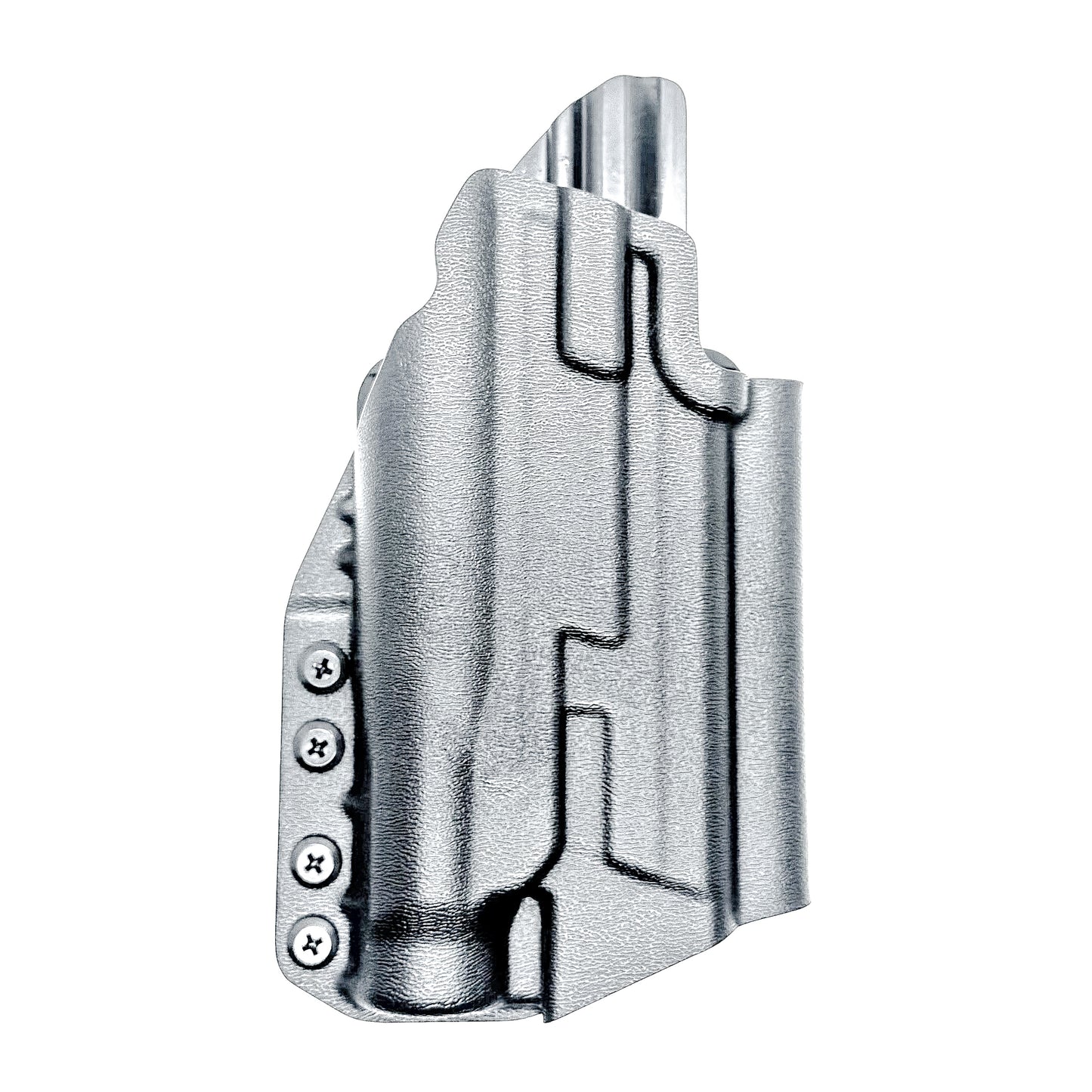 Black Outside Waistband OWB Kydex Holster for the Smith & Wesson M&P M2.0 4.25" 9mm & Streamlight TLR-1 HL with 4Bros 1.5" Belt Slide.