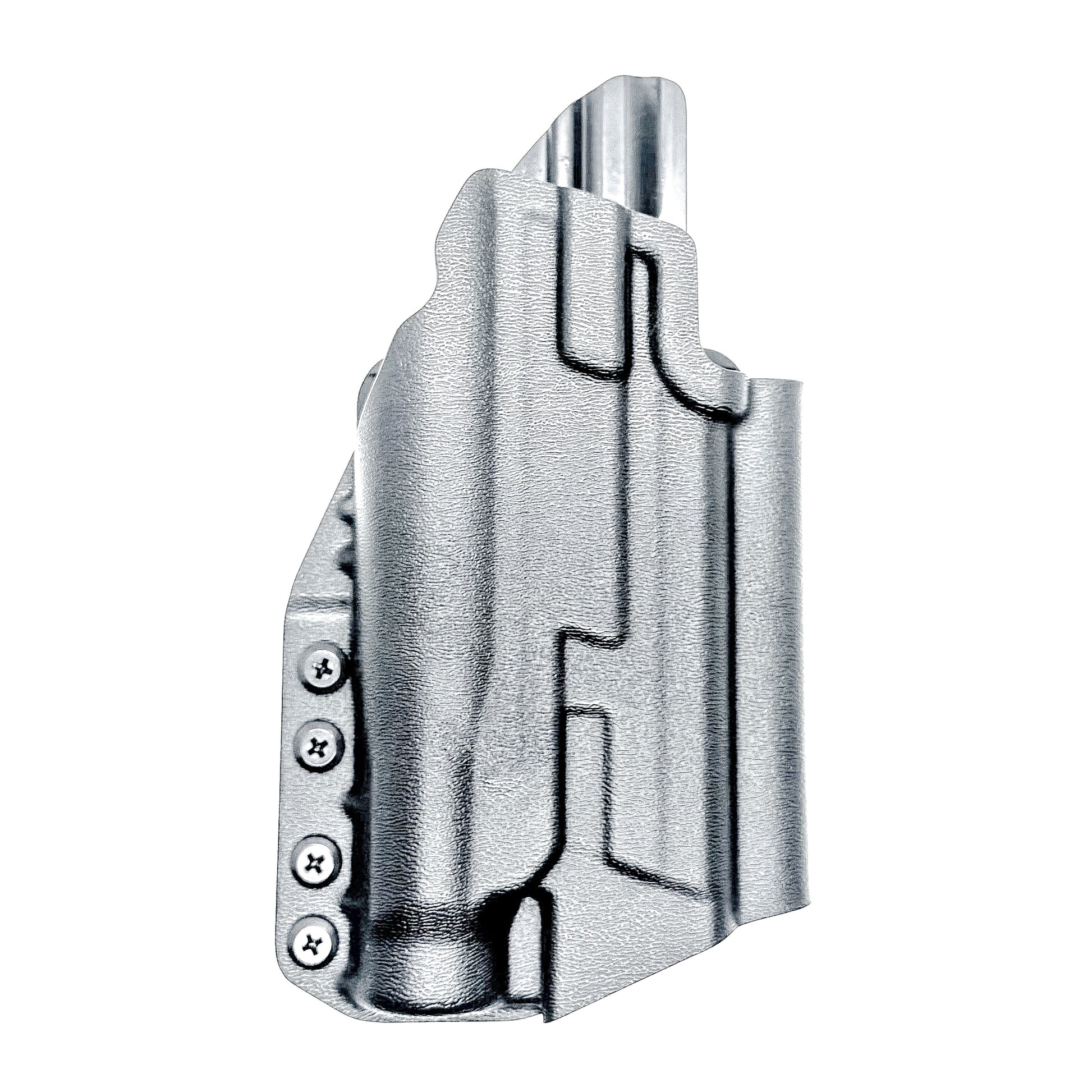 Black Outside Waistband OWB Kydex Holster for the Smith & Wesson M&P M2.0 4.25" 9mm & Streamlight TLR-1 HL with 4Bros 1.5" Belt Slide.