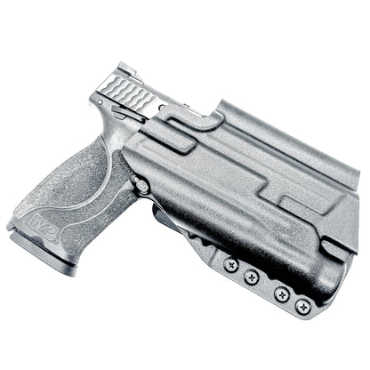 Black Outside Waistband OWB Kydex Holster for the Smith & Wesson M&P M2.0 4.25" 9mm & Streamlight TLR-1 HL with 4Bros 1.5" Belt Slide.