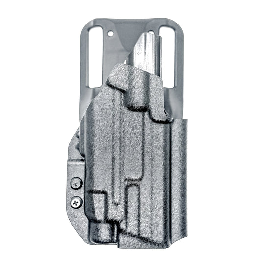 Outside Waistband Duty & Competition Holster for the Smith & Wesson M&P M2.0 4.25" & Streamlight TLR-7 X, A, & TLR-7 HL-X in black with a Duty Drop attachment.
