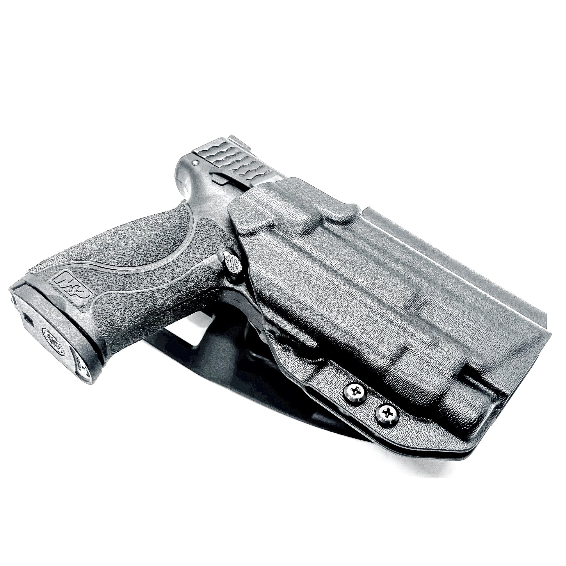 Outside Waistband Duty & Competition Holster for the Smith & Wesson M&P M2.0 4.25" & Streamlight TLR-7 X, A, & TLR-7 HL-X in black with a Duty Drop attachment.
