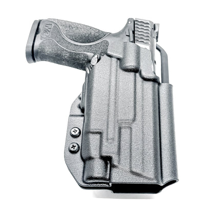 Outside Waistband Duty & Competition Holster for the Smith & Wesson M&P M2.0 4.25" & Streamlight TLR-7 X, A, & TLR-7 HL-X in black with a Duty Drop attachment.