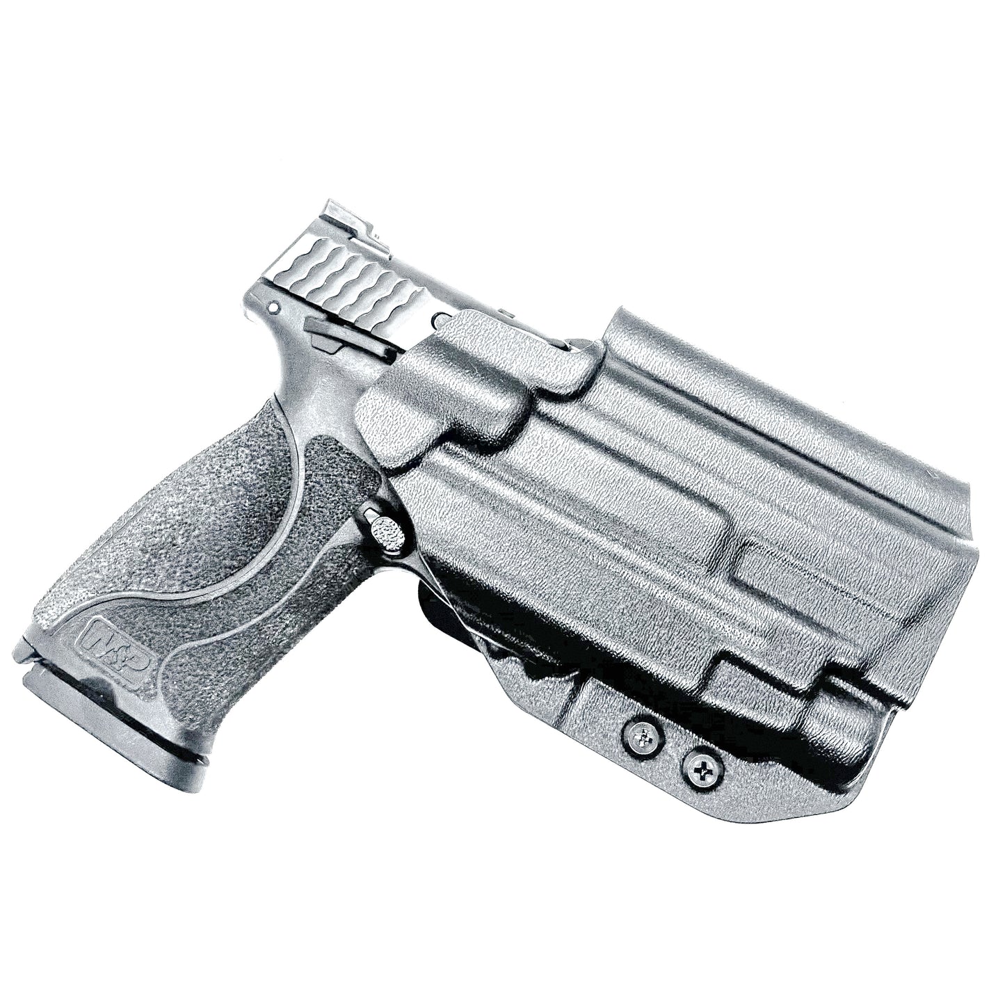 Black Outside Waistband Holster for the Smith & Wesson M&P 2.0 4.25" 9MM pistol & Streamlight TLR-7 A, X & TLR-7 HL-X with 4Bros 1.5" Belt Slide.