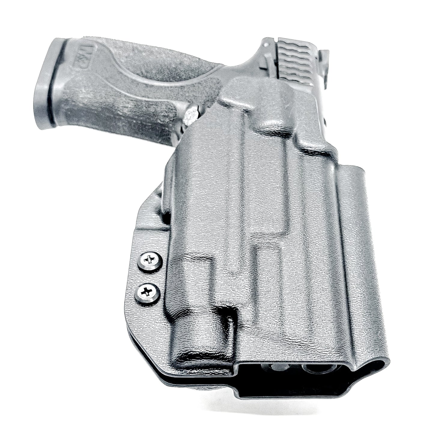Black Outside Waistband Holster for the Smith & Wesson M&P 2.0 4.25" 9MM pistol & Streamlight TLR-7 A, X & TLR-7 HL-X with 4Bros 1.5" Belt Slide.
