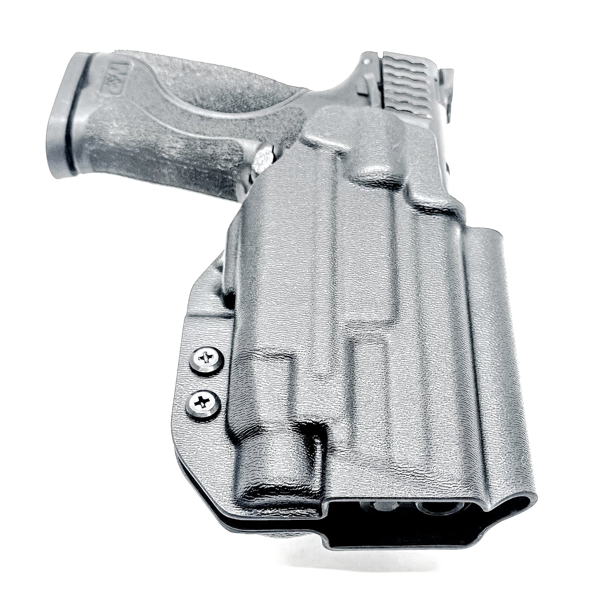 Black Outside Waistband Holster for the Smith & Wesson M&P 2.0 4.25" 9MM pistol & Streamlight TLR-7 A, X & TLR-7 HL-X with 4Bros 1.5" Belt Slide.