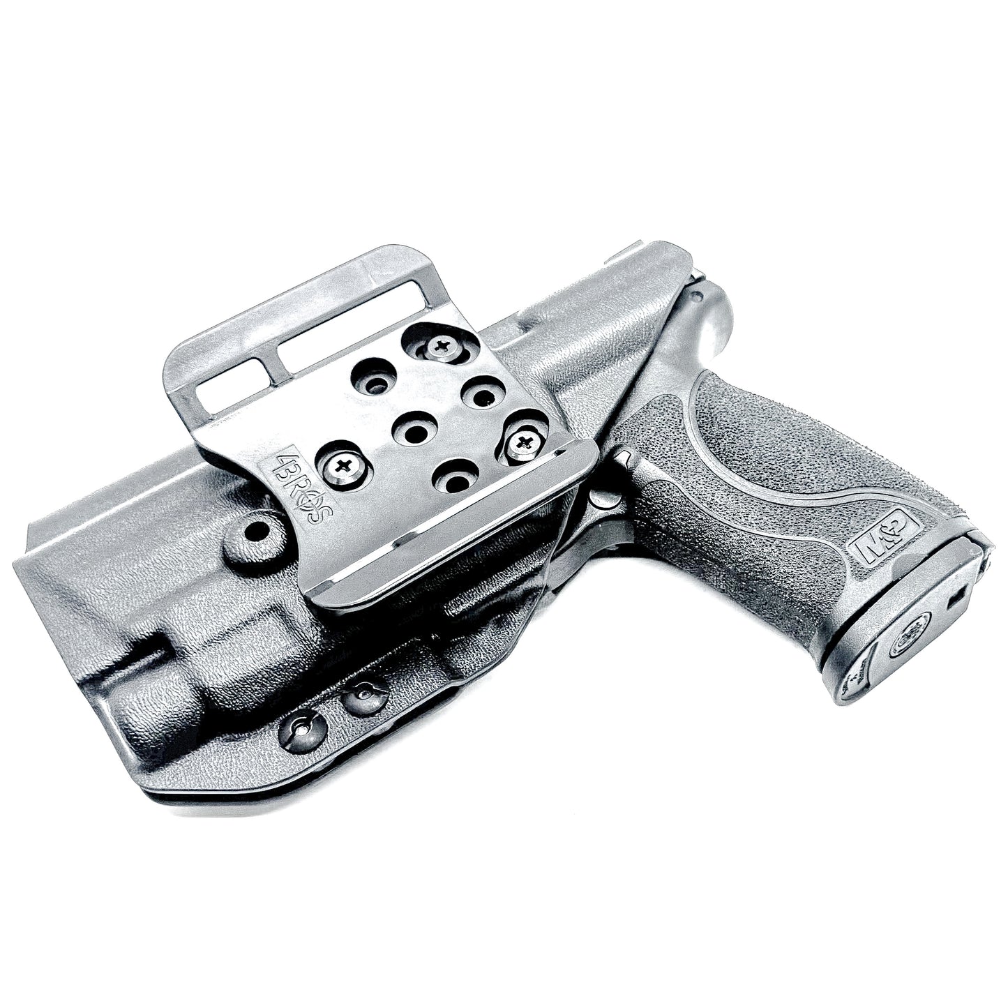 Black Outside Waistband Holster for the Smith & Wesson M&P 2.0 4.25" 9MM pistol & Streamlight TLR-7 A, X & TLR-7 HL-X with 4Bros 1.5" Belt Slide.