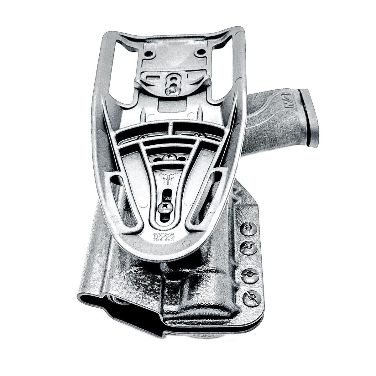 Outside Waistband (OWB) light duty and competition holster for Smith & Wesson M&P M2.0 4.25 9mm with Streamlight TLR-1 HL. Adjustable retention, optic-ready.
