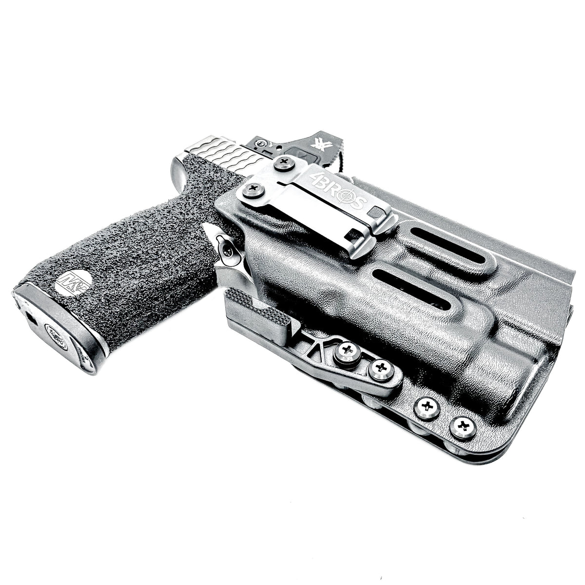 For the best IWB AIWB Inside Waistband Kydex Holster for the Smith & Wesson M&P M2.0 4.625" pistol & Streamlight TLR-1 HL or HP shop Four Brothers Holsters.  
