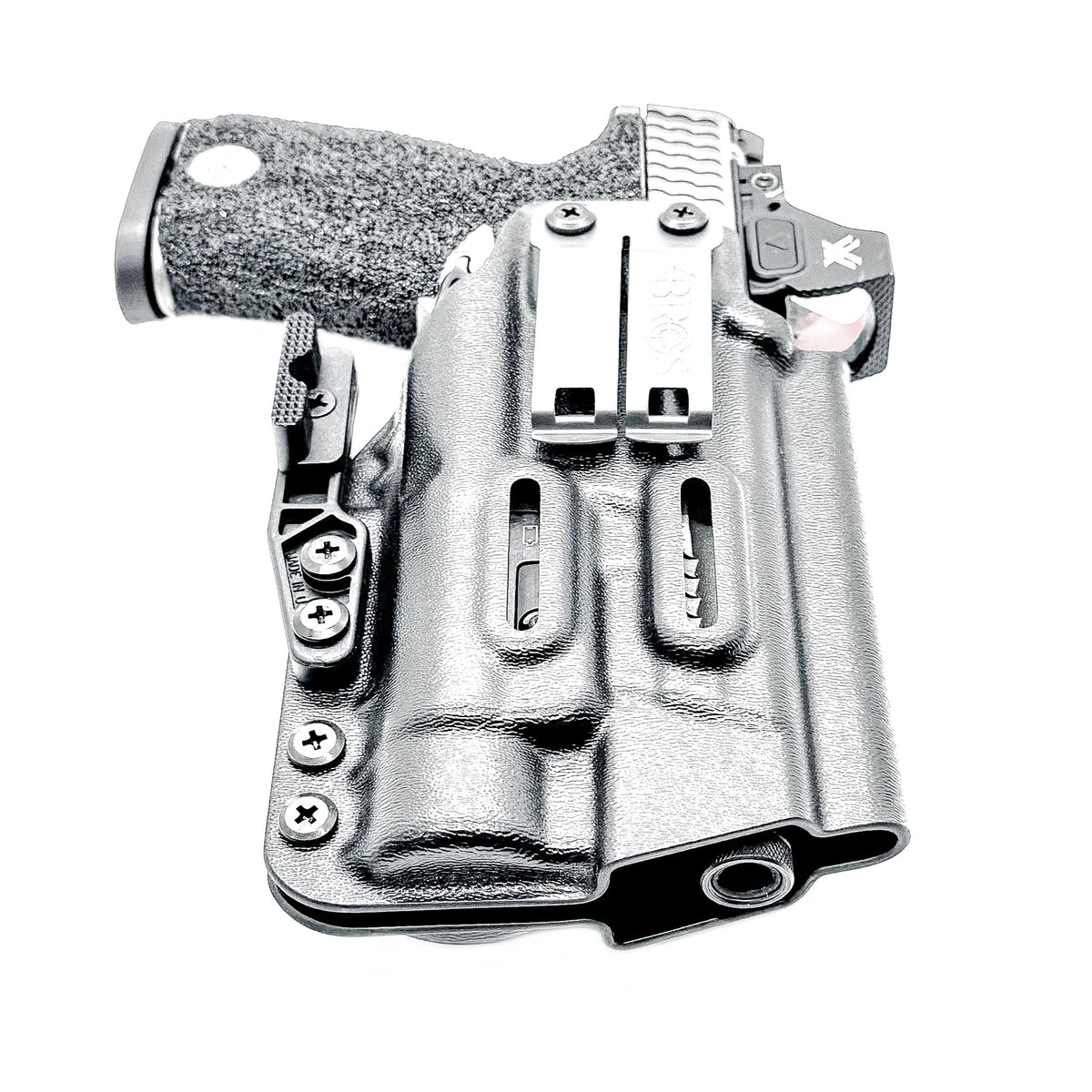 For the best IWB AIWB Inside Waistband Kydex Holster for the Smith & Wesson M&P M2.0 4.625" pistol & Streamlight TLR-1 HL or HP shop Four Brothers Holsters.  