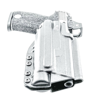 For the best Outside Waistband OWB Kydex Holster for the Smith & Wesson M&P M2.0 4.625" pistol & Streamlight TLR-1 HL-X shop Four Brothers 4BROS Holsters.