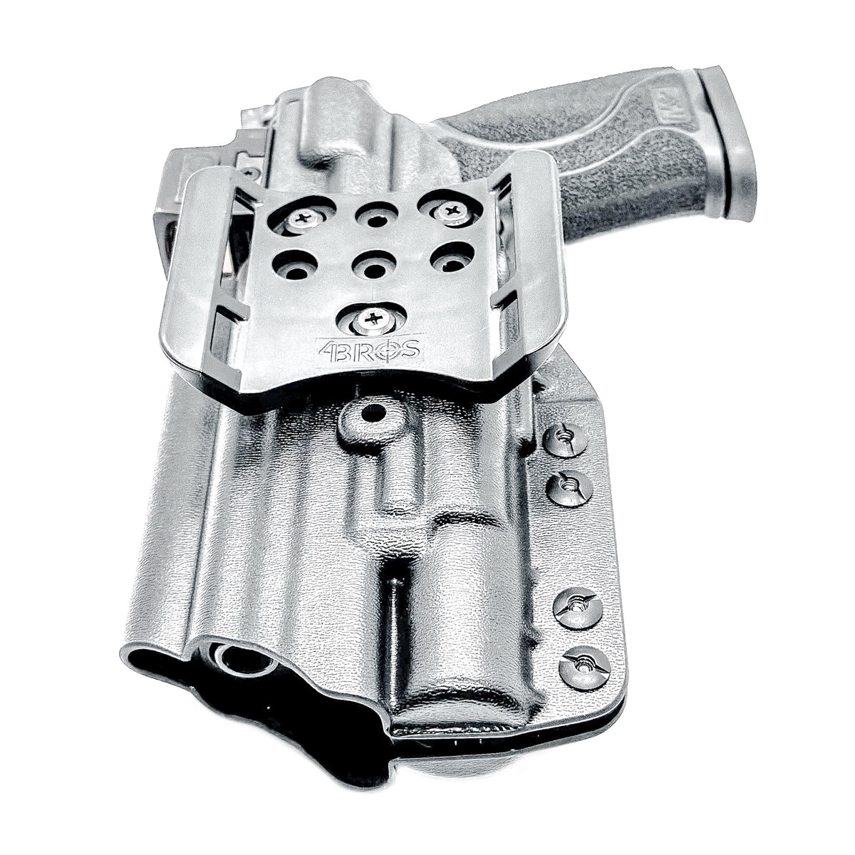 For the best OWB Holster for the Smith & Wesson M&P 10MM M2.0 4.6" pistol with thumb safety & Surefire X300U or X300T shop Four Brothers Holsters.