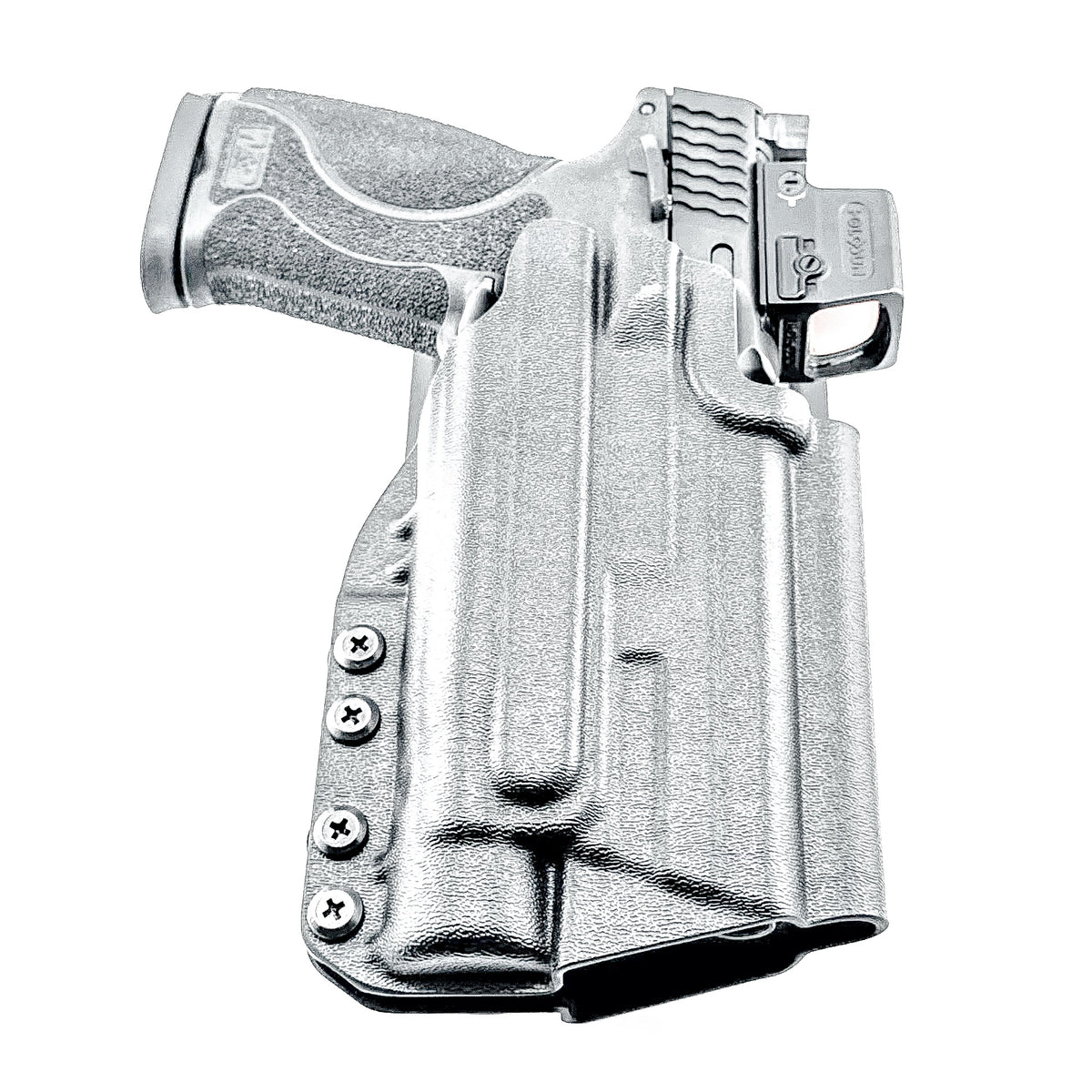 For the best Outside Waistband Smith & Wesson 4.6 10MM pistol & Streamlight TLR-1 HL-X Duty & Competition Style Kydex Holster, shop Four Brothers Holsters.
