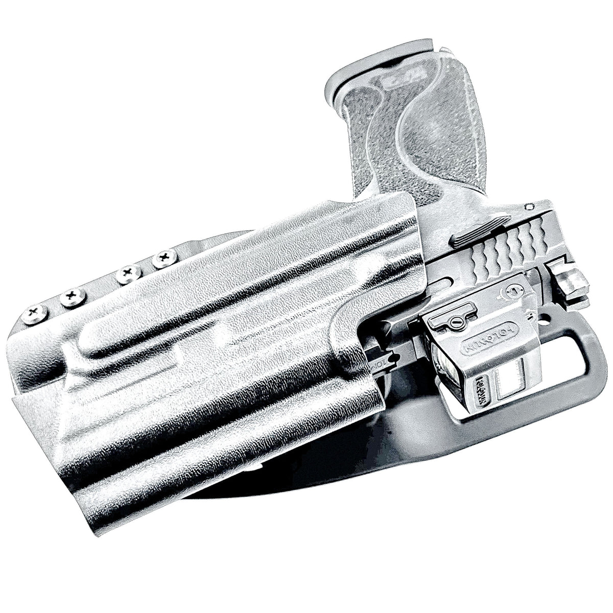 For the best Outside Waistband Smith & Wesson 4.6 10MM pistol & Streamlight TLR-1 HL-X Duty & Competition Style Kydex Holster, shop Four Brothers Holsters.
