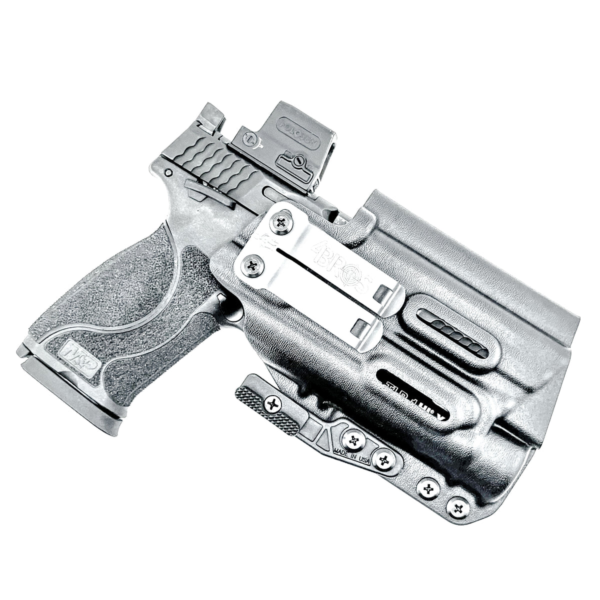 For the best Inside Waistband IWB for the Smith & Wesson 4.6 10MM pistol with the Streamlight TLR-1 HL-X Kydex Holster, shop Four Brothers 4BROS Holsters.