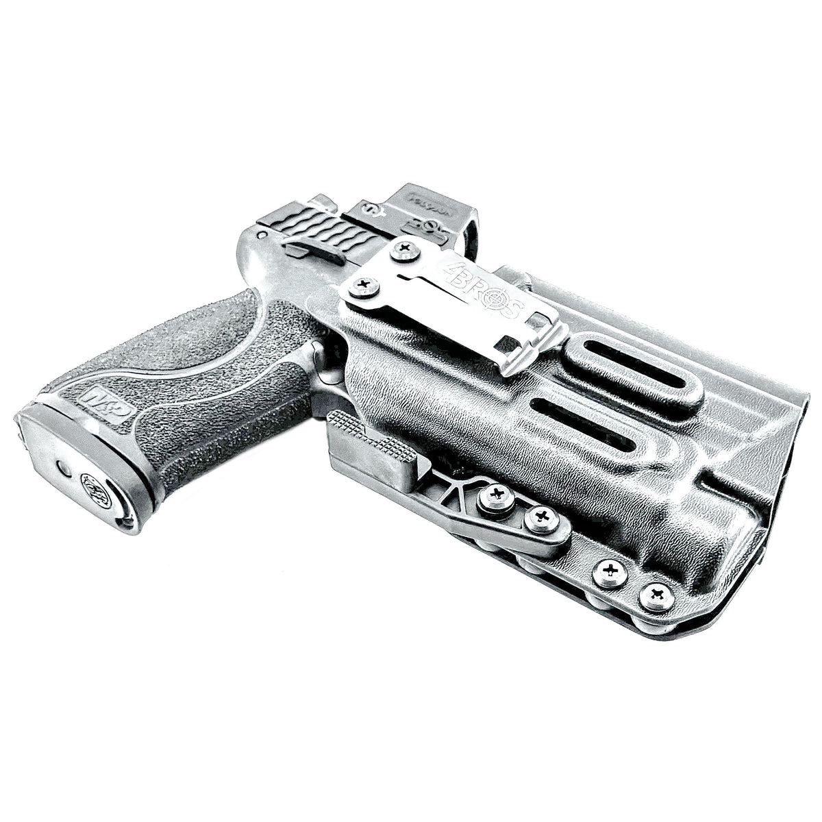For the best Inside Waistband IWB for the Smith & Wesson 4.6 10MM pistol with the Streamlight TLR-1 HL-X Kydex Holster, shop Four Brothers 4BROS Holsters.
