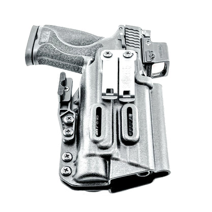 For the best Inside Waistband IWB for the Smith & Wesson 4.6 10MM pistol with the Streamlight TLR-1 HL-X Kydex Holster, shop Four Brothers 4BROS Holsters.