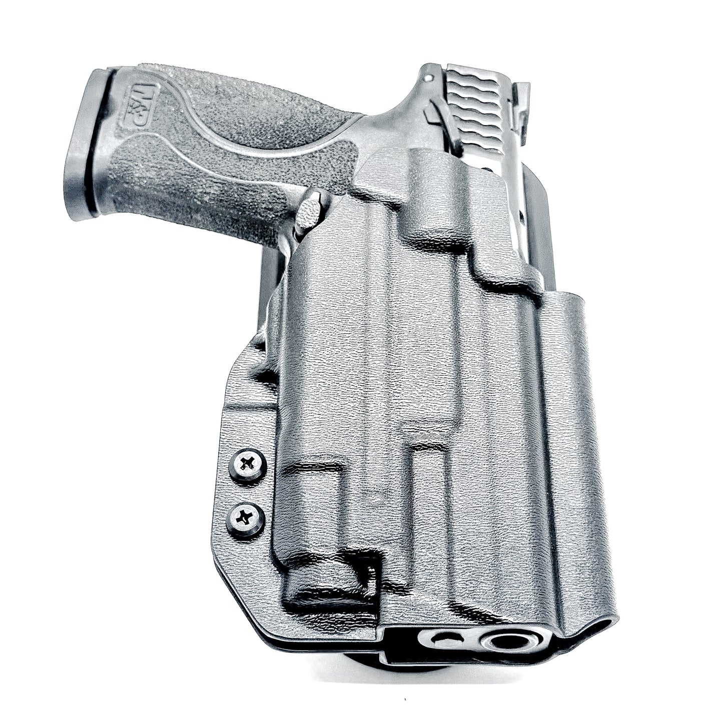 Outside Waistband Duty & Competition Holster for the Smith & Wesson M&P M2.0 4" & Streamlight TLR-7 X & TLR-7 A in black with a Duty Drop attachment.