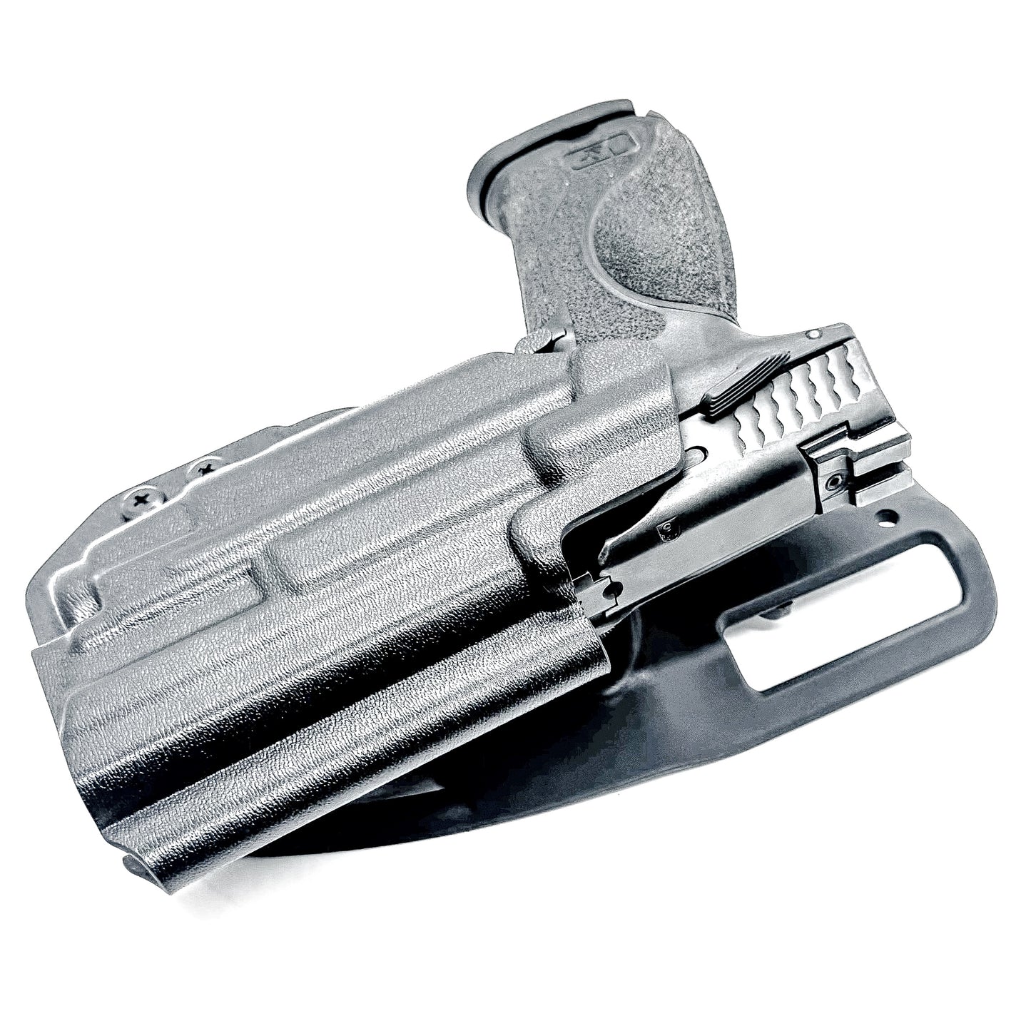Outside Waistband Duty & Competition Holster for the Smith & Wesson M&P M2.0 4" & Streamlight TLR-7 X & TLR-7 A in black with a Duty Drop attachment.