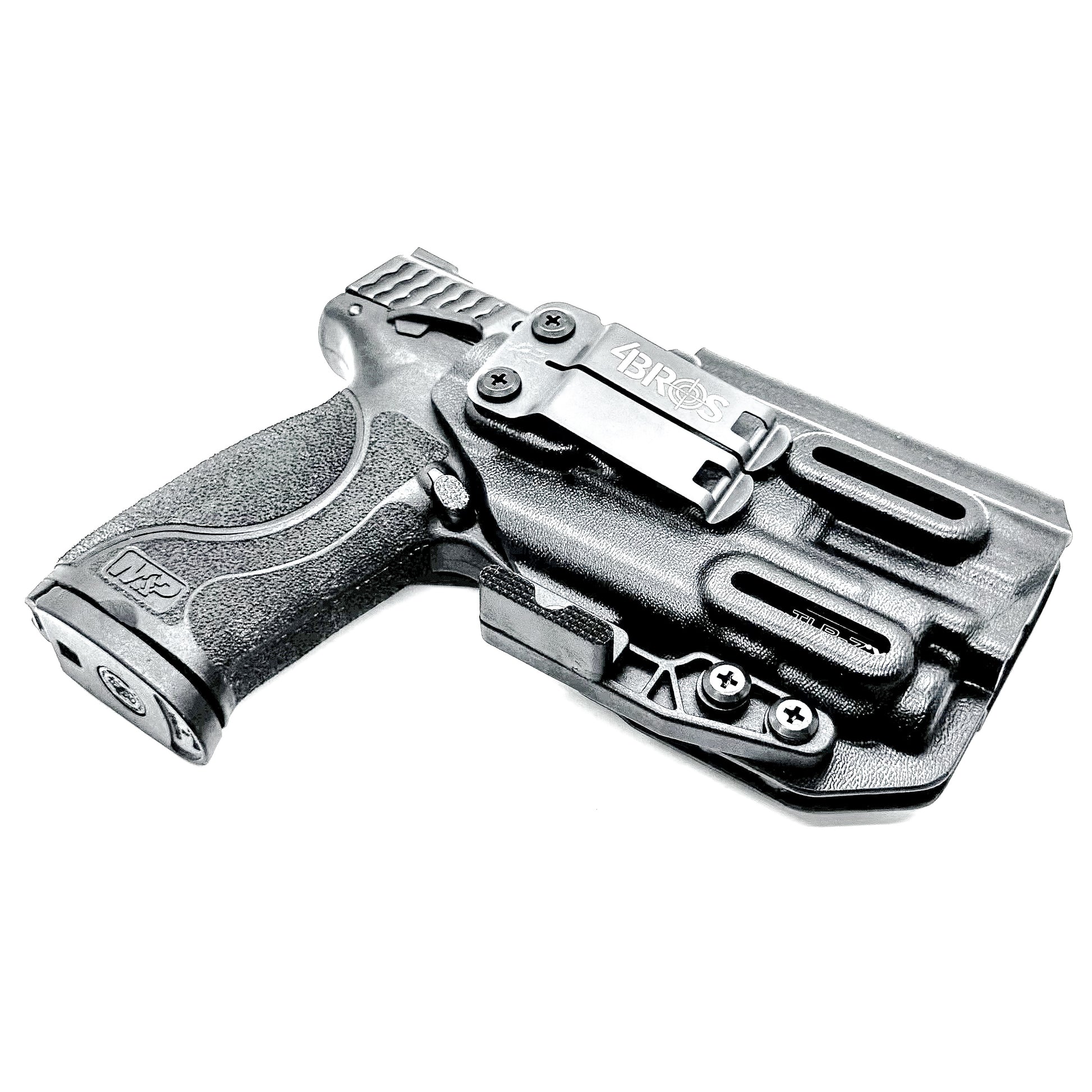 Black IWB Inside Waistband Holster for the Smith & Wesson M&P 9mm 4" M2.0 pistol & Streamlight TLR-7 A & TLR-7 X with DCC Monoblock and a modwing.