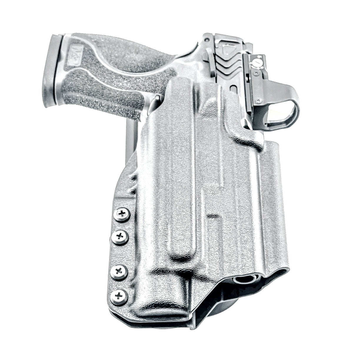 For the best Outside Waistband Smith & Wesson 4" 10mm pistol & Streamlight TLR-1 HL-X Duty & Competition Style Kydex Holster, shop Four Brothers Holsters.
