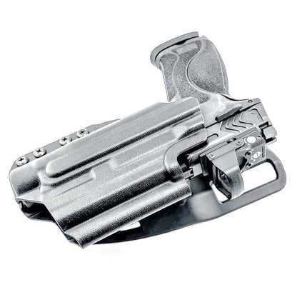 For the best Outside Waistband Smith & Wesson 4" 10mm pistol & Streamlight TLR-1 HL-X Duty & Competition Style Kydex Holster, shop Four Brothers Holsters.
