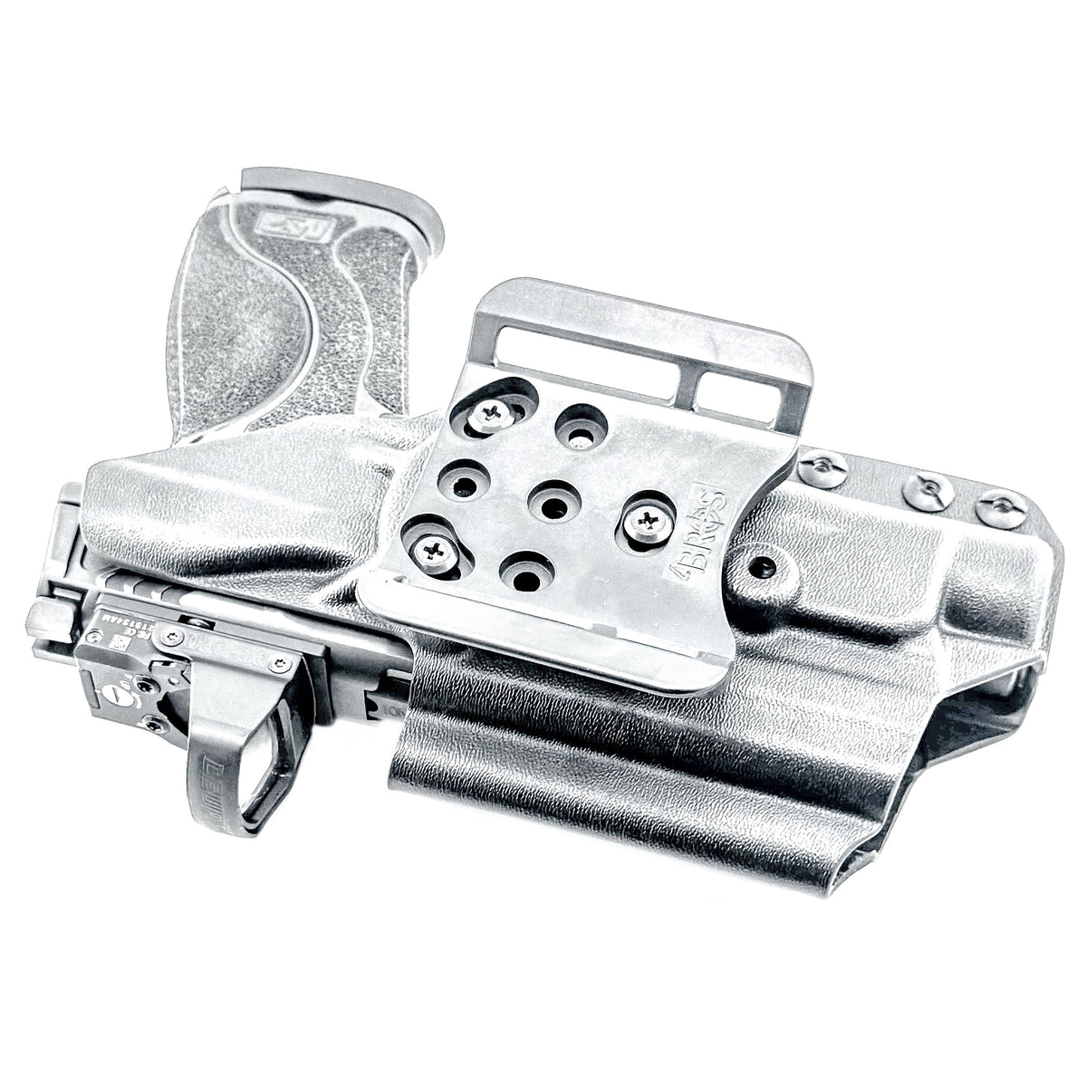 For the best Outside Waistband OWB for the Smith & Wesson 4" 10MM M2.0 pistol with the Streamlight TLR-1 HL-X Kydex Holster, shop Four Brothers 4BROS Holsters.