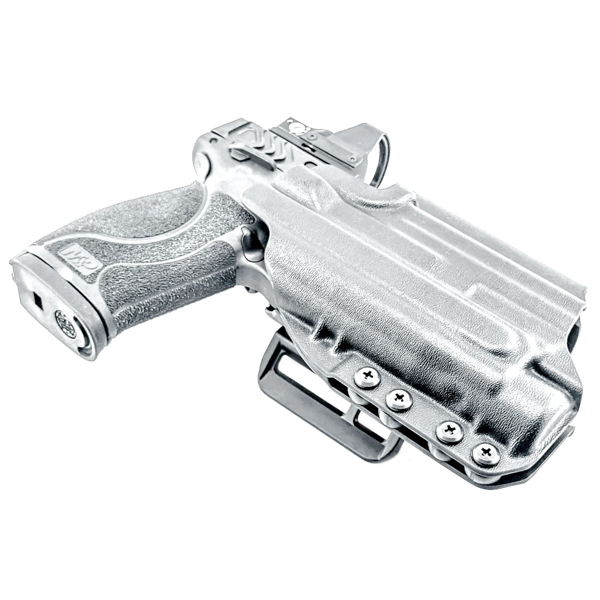 For the best Outside Waistband OWB for the Smith & Wesson 4" 10MM M2.0 pistol with the Streamlight TLR-1 HL-X Kydex Holster, shop Four Brothers 4BROS Holsters.