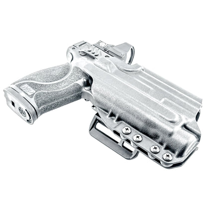 For the best Outside Waistband OWB for the Smith & Wesson 4" 10MM M2.0 pistol with the Streamlight TLR-1 HL-X Kydex Holster, shop Four Brothers 4BROS Holsters.