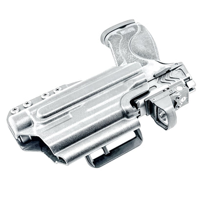 For the best Outside Waistband OWB for the Smith & Wesson 4" 10MM M2.0 pistol with the Streamlight TLR-1 HL-X Kydex Holster, shop Four Brothers 4BROS Holsters.