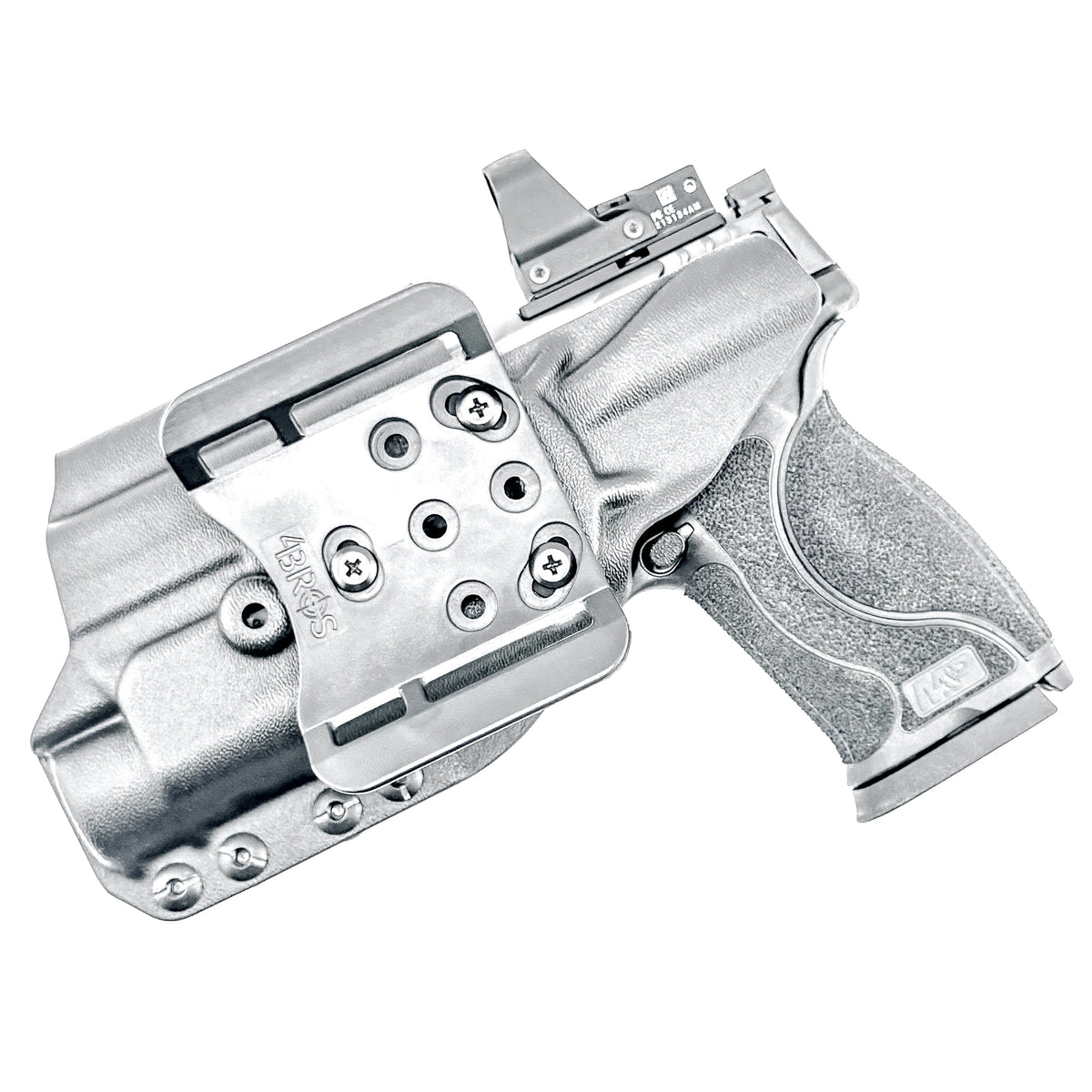 For the best Outside Waistband OWB for the Smith & Wesson 4" 10MM M2.0 pistol with the Streamlight TLR-1 HL-X Kydex Holster, shop Four Brothers 4BROS Holsters.