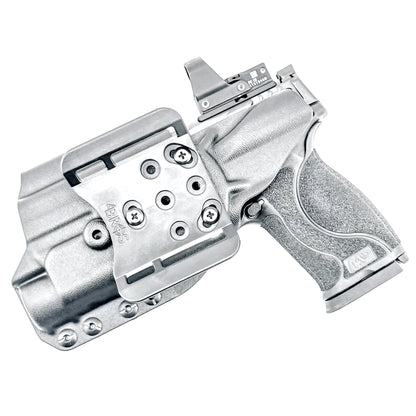For the best Outside Waistband OWB for the Smith & Wesson 4" 10MM M2.0 pistol with the Streamlight TLR-1 HL-X Kydex Holster, shop Four Brothers 4BROS Holsters.