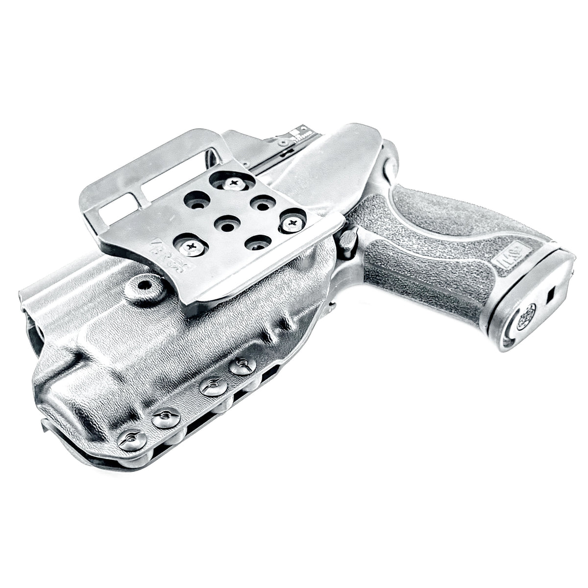 For the best Outside Waistband OWB for the Smith & Wesson 4" 10MM M2.0 pistol with the Streamlight TLR-1 HL-X Kydex Holster, shop Four Brothers 4BROS Holsters.