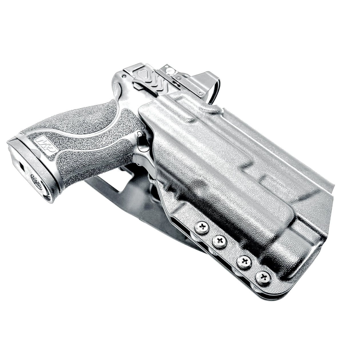 For the best OWB Smith & Wesson M&P 10MM M2.0 4" with thumb safety & Streamlight TLR-1 HL Duty & Competition Holster, shop Four Brothers Holsters. Made in USA.